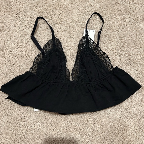 Urban Outfitters Tops - Black Laced Crop Tank